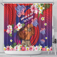 Samoa Father's Day Shower Curtain Happy Father And Child