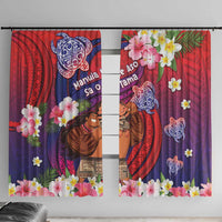 Samoa Father's Day Window Curtain Happy Father And Child
