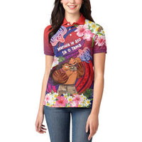 Personalised Samoa Father's Day Women Polo Shirt Happy Father And Child