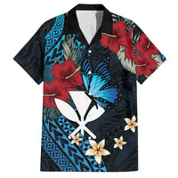 Hawaii Butterfly Family Matching Puletasi and Hawaiian Shirt Kanaka Maoli Mix Hibiscus