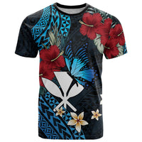 Hawaii Butterfly T Shirt Kanaka Maoli Mix Hibiscus