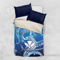 Hawaii Bedding Set Turtle With Hammerhead Shark Oceanic DT04 US Twin 172cm x 218cm Blue - Polynesian Pride