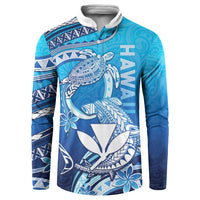Hawaii Button Sweatshirt Turtle With Hammerhead Shark Oceanic
