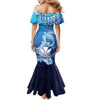 Hawaii Family Matching Mermaid Dress and Hawaiian Shirt Turtle With Hammerhead Shark Oceanic