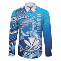 Hawaii Family Matching Short Sleeve Bodycon Dress and Hawaiian Shirt Turtle With Hammerhead Shark Oceanic