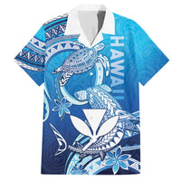 Hawaii Family Matching Summer Maxi Dress and Hawaiian Shirt Turtle With Hammerhead Shark Oceanic