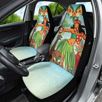 Hawaii Lei Day Car Seat Cover Hula Girl With Tropical Forest DT04 - Polynesian Pride