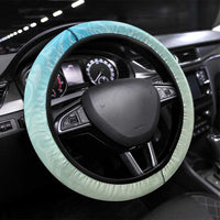 Hawaii Lei Day Steering Wheel Cover Hula Girl With Tropical Forest DT04 Universal Fit Blue - Polynesian Pride