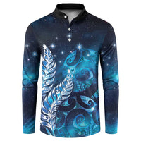 New Zealand Matariki Button Sweatshirt Maori Koru Mix Silver Fern