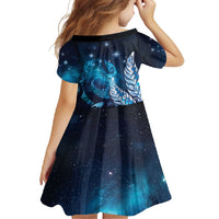 New Zealand Matariki Family Matching Off Shoulder Maxi Dress and Hawaiian Shirt Maori Koru Mix Silver Fern