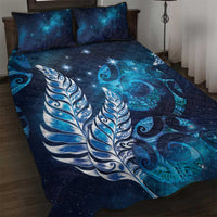 New Zealand Matariki Quilt Bed Set Maori Koru Mix Silver Fern
