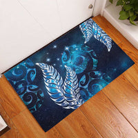 New Zealand Matariki Rubber Doormat Maori Koru Mix Silver Fern