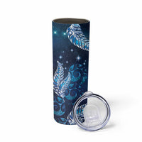New Zealand Matariki Skinny Tumbler Maori Koru Mix Silver Fern