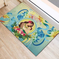 Hawaii Mother's Day Rubber Doormat I Love You Mom
