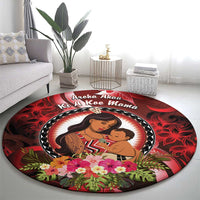New Zealand Mother's Day Round Carpet I Love You Mom DT04 - Polynesian Pride