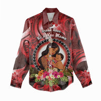 Personalised New Zealand Mother's Day Women Casual Shirt I Love You Mom