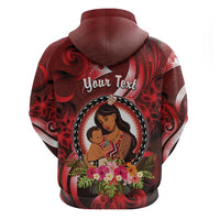 Personalised New Zealand Mother's Day Zip Hoodie I Love You Mom DT04 - Polynesian Pride