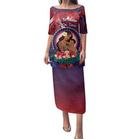 Personalised Samoa Mother's Day Family Matching Puletasi and Hawaiian Shirt I Love You Mom