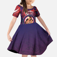 Personalised Samoa Mother's Day Family Matching Tank Maxi Dress and Hawaiian Shirt I Love You Mom