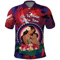 Personalised Samoa Mother's Day Polo Shirt I Love You Mom