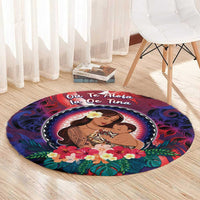 Samoa Mother's Day Round Carpet I Love You Mom DT04 - Polynesian Pride