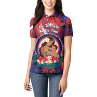 Personalised Samoa Mother's Day Women Polo Shirt I Love You Mom