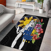 Filipinos Lapu-Lapu Hero Philippines Area Rug Hibiscus Flowers Style