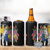 Filipinos Lapu-Lapu Hero Philippines 4 in 1 Can Cooler Tumbler Hibiscus Flowers Style