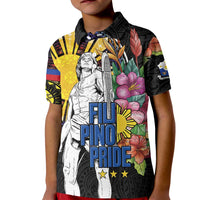 Filipinos Lapu-Lapu Hero Philippines Kid Polo Shirt Hibiscus Flowers Style