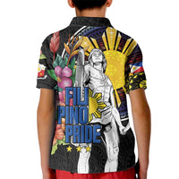 Filipinos Lapu-Lapu Hero Philippines Kid Polo Shirt Hibiscus Flowers Style
