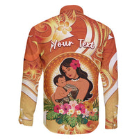 Personalised Tonga Mother's Day Family Matching Off Shoulder Short Dress and Hawaiian Shirt I Love You Mom