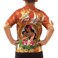 Personalised Tonga Mother's Day Family Matching Summer Maxi Dress and Hawaiian Shirt I Love You Mom