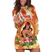 Personalised Tonga Mother's Day Hoodie Dress I Love You Mom