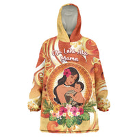Personalised Tonga Mother's Day Wearable Blanket Hoodie I Love You Mom