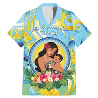 Personalised Fiji Mother's Day Family Matching Mermaid Dress and Hawaiian Shirt I Love You Mom