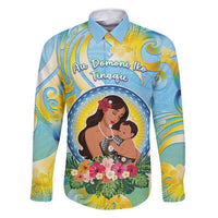 Personalised Fiji Mother's Day Family Matching Summer Maxi Dress and Hawaiian Shirt I Love You Mom