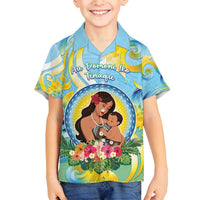 Personalised Fiji Mother's Day Family Matching Summer Maxi Dress and Hawaiian Shirt I Love You Mom