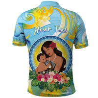 Personalised Fiji Mother's Day Polo Shirt I Love You Mom DT04 - Polynesian Pride