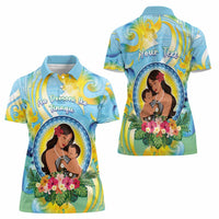 Personalised Fiji Mother's Day Women Polo Shirt I Love You Mom