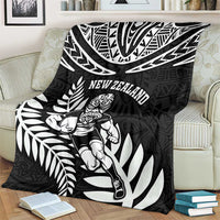 New Zealand Rugby Blanket Silver Fern Maori Pattern