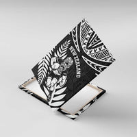 New Zealand Rugby Canvas Wall Art Silver Fern Maori Pattern
