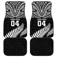 New Zealand Rugby Car Mats Silver Fern Maori Pattern