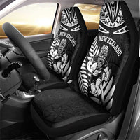 New Zealand Rugby Car Seat Cover Silver Fern Maori Pattern