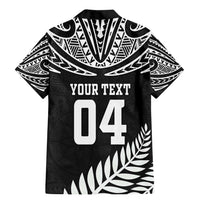 Custom New Zealand Rugby Family Matching Mermaid Dress and Hawaiian Shirt Silver Fern Maori Pattern