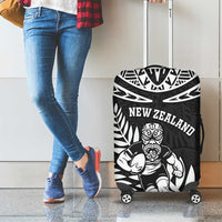 New Zealand Rugby Luggage Cover Silver Fern Maori Pattern