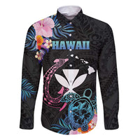 Personalised Hawaii Family Matching Mermaid Dress and Hawaiian Shirt Kanaka Maoli With Fish Hook