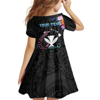 Personalised Hawaii Family Matching Off Shoulder Maxi Dress and Hawaiian Shirt Kanaka Maoli With Fish Hook