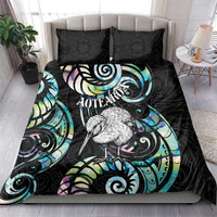 New Zealand Kiwi Bird Bedding Set Silver Fern Koru Paua Shell