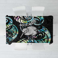 New Zealand Kiwi Bird Tablecloth Silver Fern Koru Paua Shell