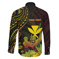 Personalised Hawaii Family Matching Long Sleeve Bodycon Dress and Hawaiian Shirt Kanaka Maoli With Hammerhead Shark